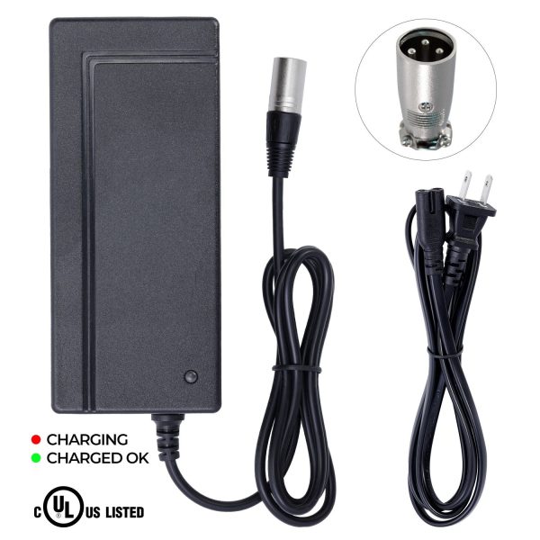3-pin Type Male Connector Charger for Mongoose Scooter For Cheap